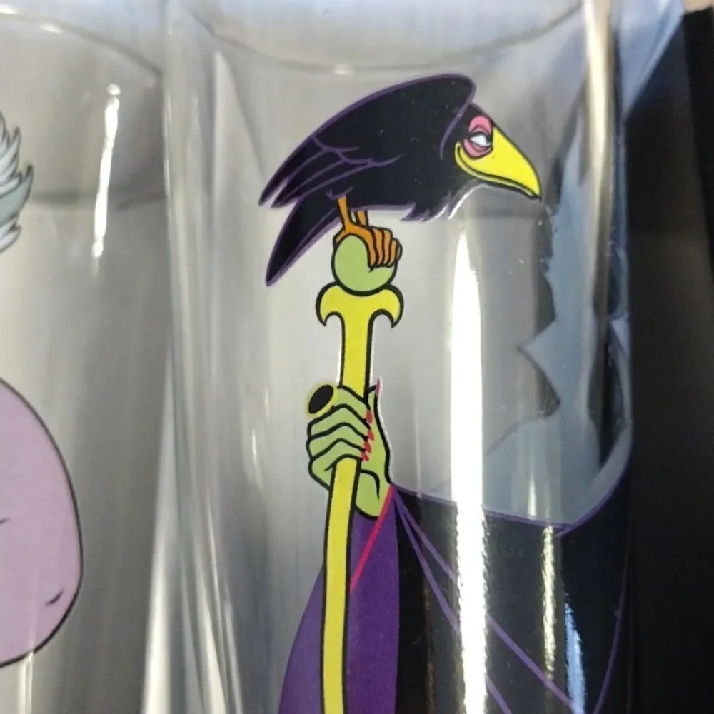 Disney‎ Villains Characters Prints 10oz Tumbler Glassware Set of 4 NWT